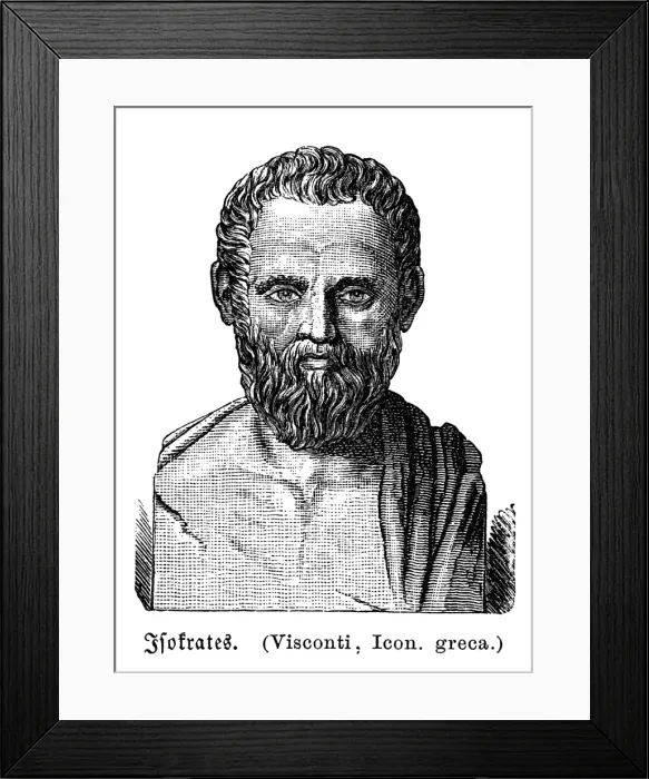 Framed Print : Isocrates Bust