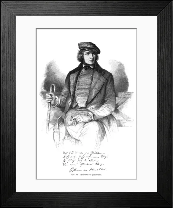 Framed Print : Hoffmann V Fallersleben Framed Print : Hoffmann V Fallersleben