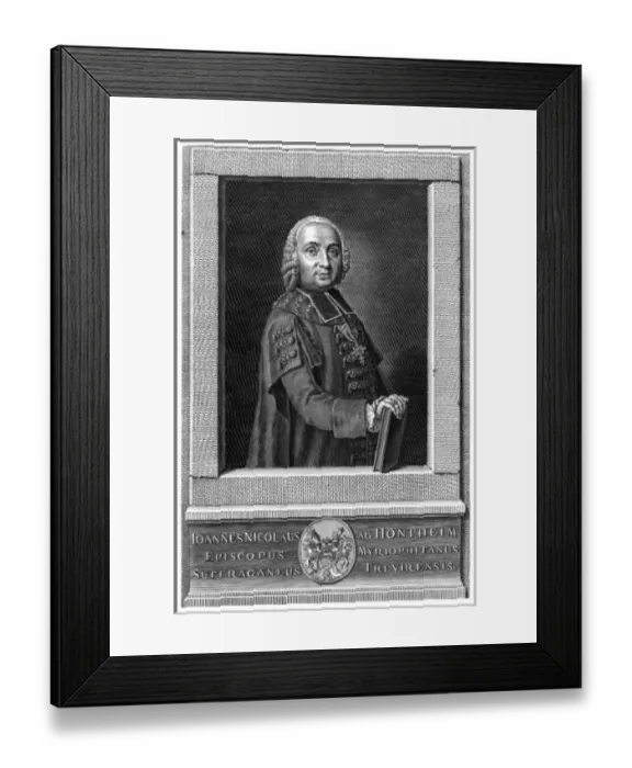 Framed Print : Johann Niucolas Hontheim Framed Print : Johann Niucolas Hontheim