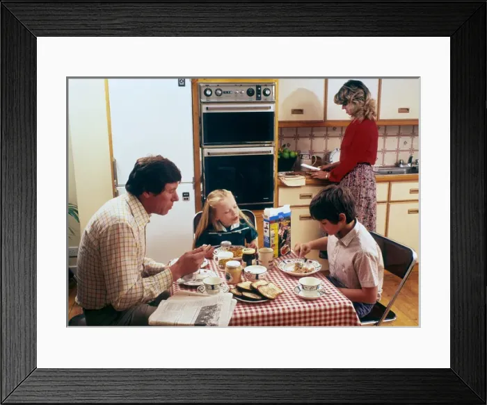 Framed Print : Family Breakfast Framed Print : Family Breakfast