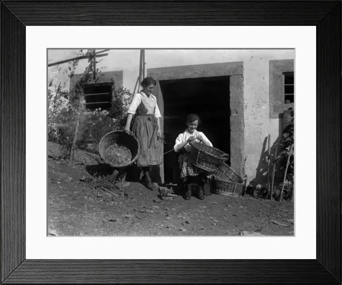 Framed Print : German Basket Makers Framed Print : German Basket Makers