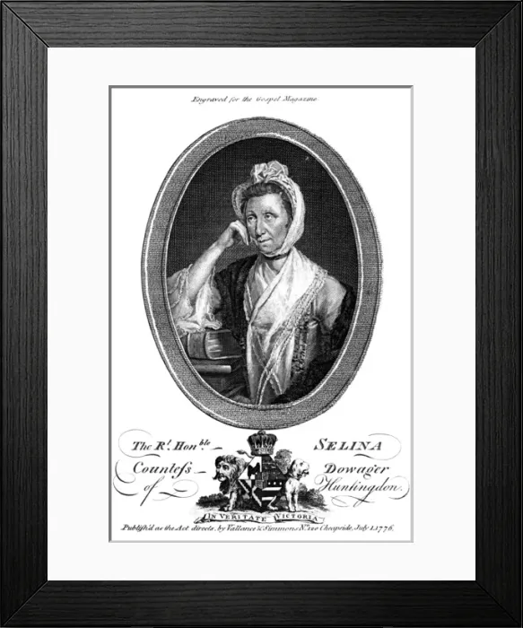 Framed Print : Selina Ctess Huntingdon Framed Print : Selina Ctess Huntingdon