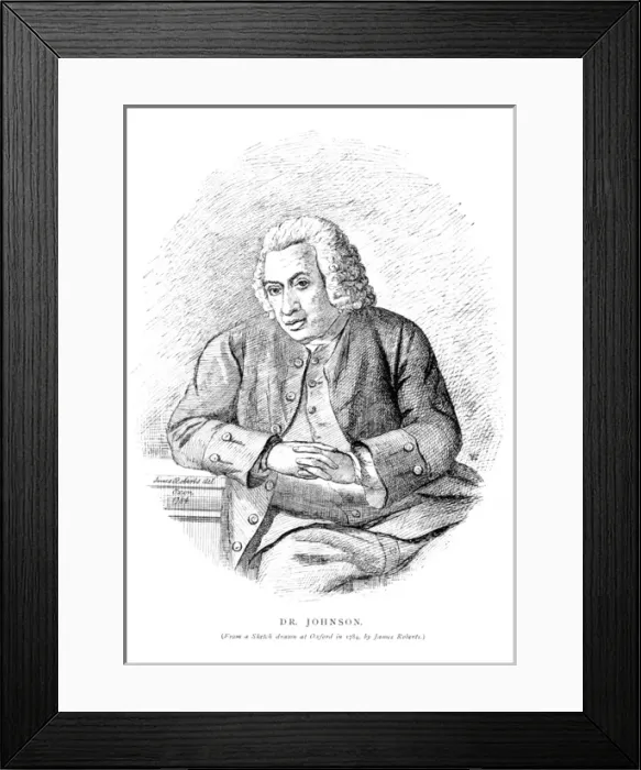 Framed Print : Dr Johnson Sketched Framed Print : Dr Johnson Sketched