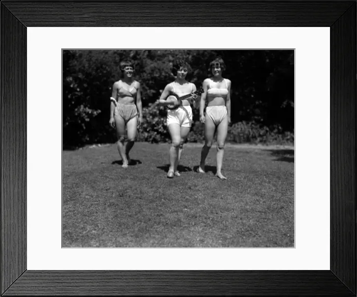 Framed Print : Sunbathing Girls Framed Print : Sunbathing Girls