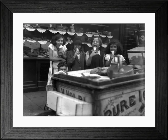 Framed Print : Kids Eating Ice Cream Framed Print : Kids Eating Ice Cream