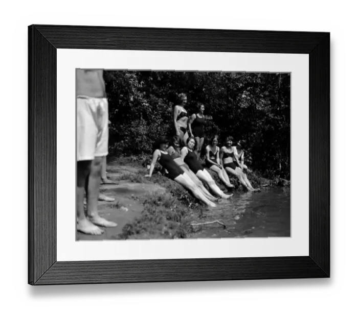 Framed Print : Subathers Beside a River Framed Print : Subathers Beside a River