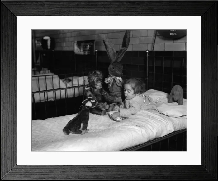 Framed Print : Child in Hospital Bed Framed Print : Child in Hospital Bed