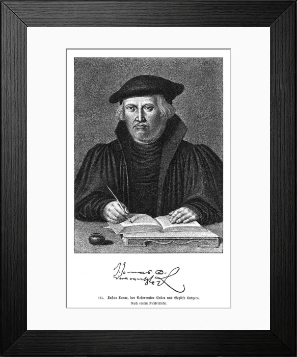Framed Print : Justus Jonas Writing Framed Print : Justus Jonas Writing