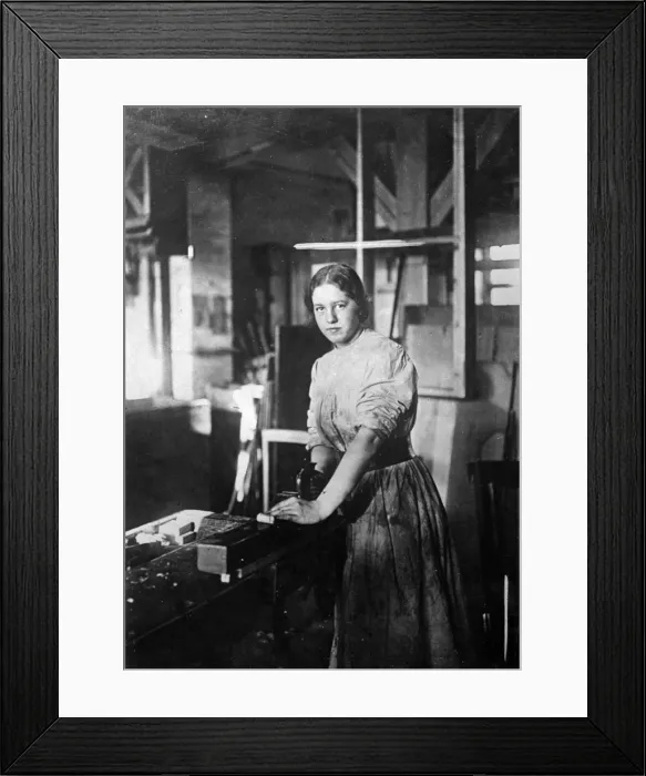 Framed Print : Female Carpenter Framed Print : Female Carpenter