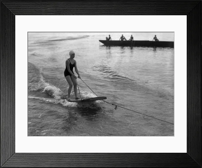 Framed Print : Girl Water Skier Framed Print : Girl Water Skier
