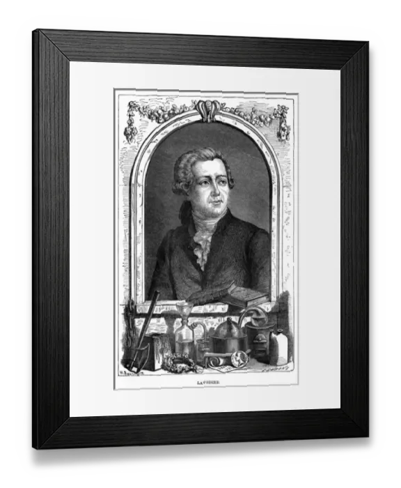 Framed Print : Lavoisier and Apparatus Framed Print : Lavoisier and Apparatus