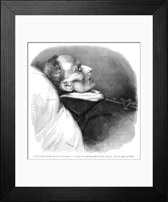 Framed Print : Lacordaire Deathbed Framed Print : Lacordaire Deathbed