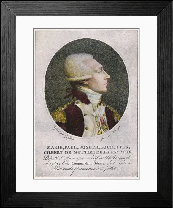 Framed Print : Marquis De Lafayette Framed Print : Marquis De Lafayette