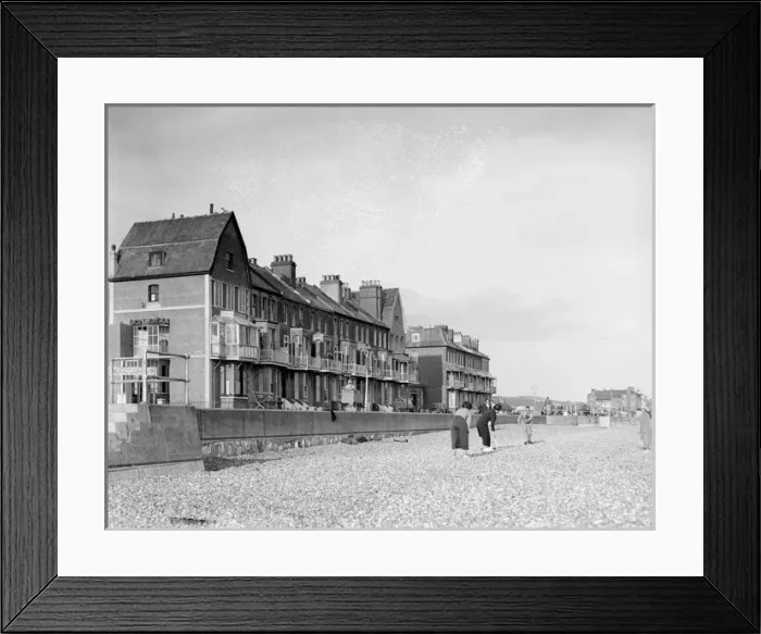 Framed Print : Cricket on Hythe Beach Framed Print : Cricket on Hythe Beach