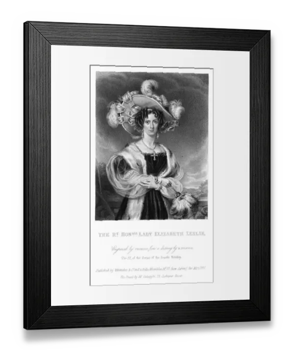 Framed Print : Lady Elizabeth Leslie Framed Print : Lady Elizabeth Leslie