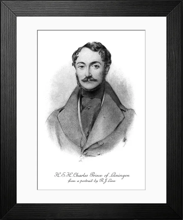 Framed Print : Charles Prince Leiningen Framed Print : Charles Prince Leiningen
