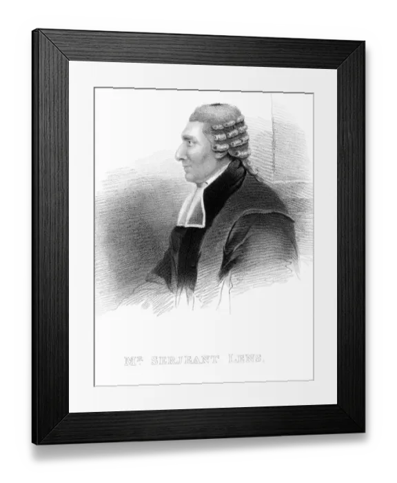 Framed Print : JOHN LENS Lawyer, serjeant-at-law and commissioner of assize. Date: 1756 - 1825 Framed Print : JOHN LENS Lawyer, serjeant-at-law and commissioner of assize. Date: 1756 - 1825