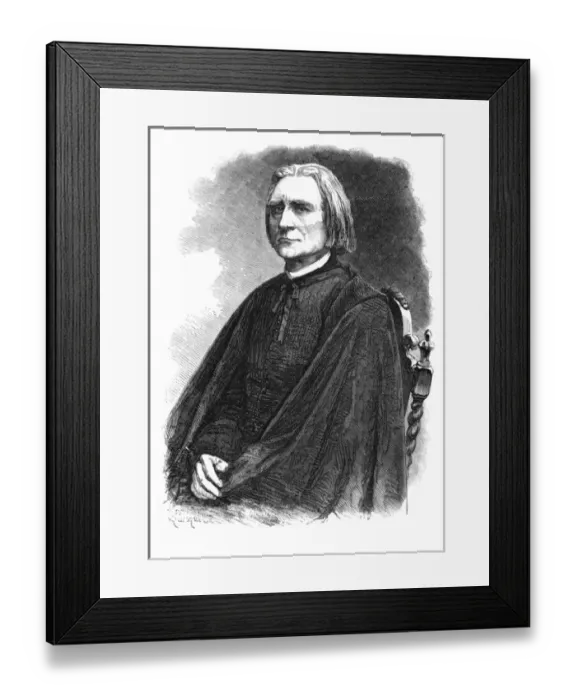Framed Print : Liszt Engraving Fr Photo Framed Print : Liszt Engraving Fr Photo