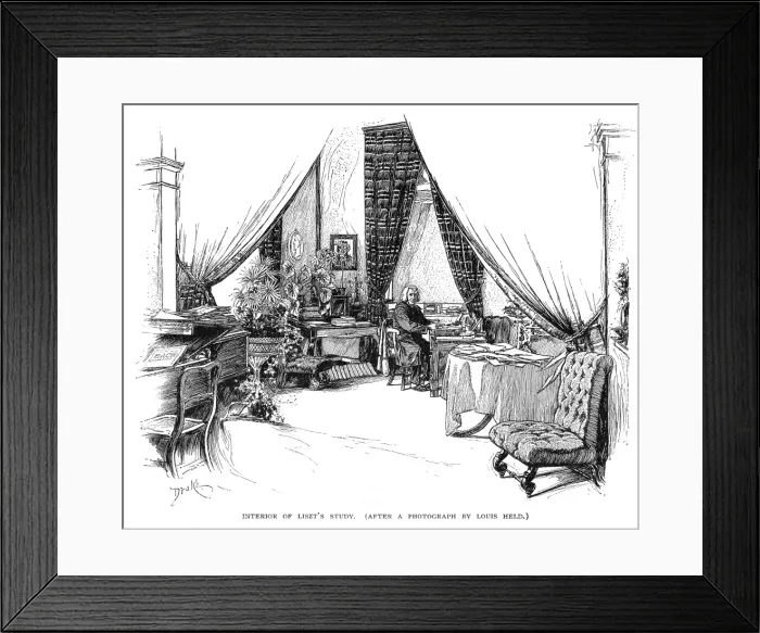 Framed Print : Liszts Study at Weimar Framed Print : Liszts Study at Weimar