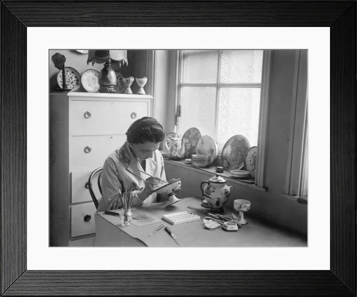Framed Print : Hand-Painted Ceramics