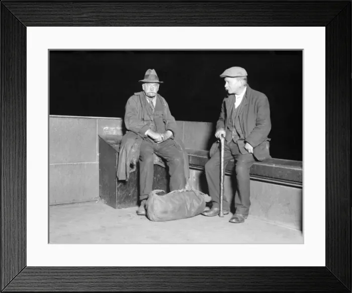 Framed Print : Tramps on the Embankment Framed Print : Tramps on the Embankment