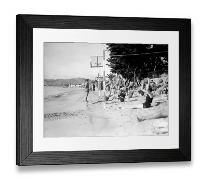 Framed Print : Riviera Aerobics Class