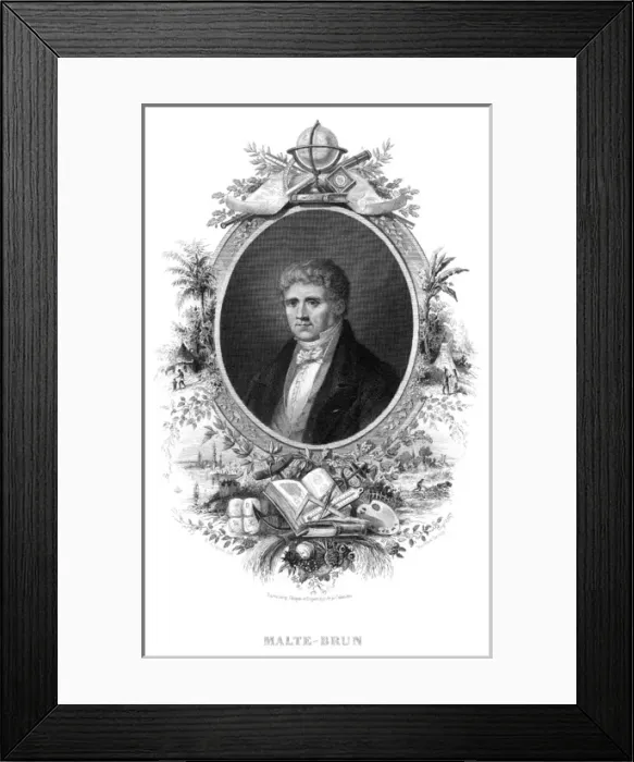 Framed Print : Conrad Malte-Brun Framed Print : Conrad Malte-Brun