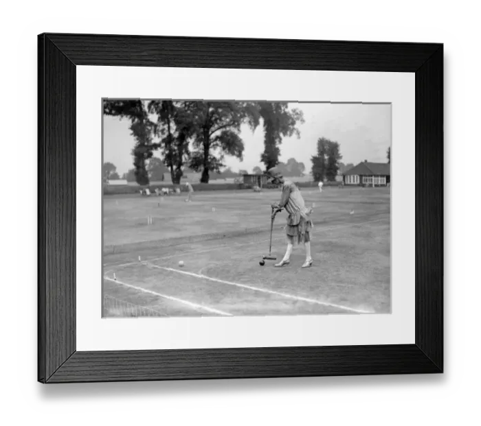 Framed Print : Mrs. Apps Plays Croquet Framed Print : Mrs. Apps Plays Croquet