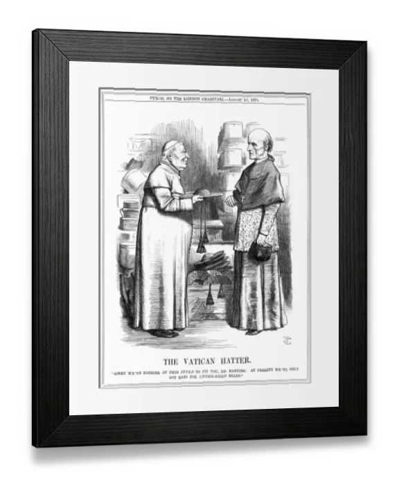 Framed Print : Cardinal Manning & Pope
