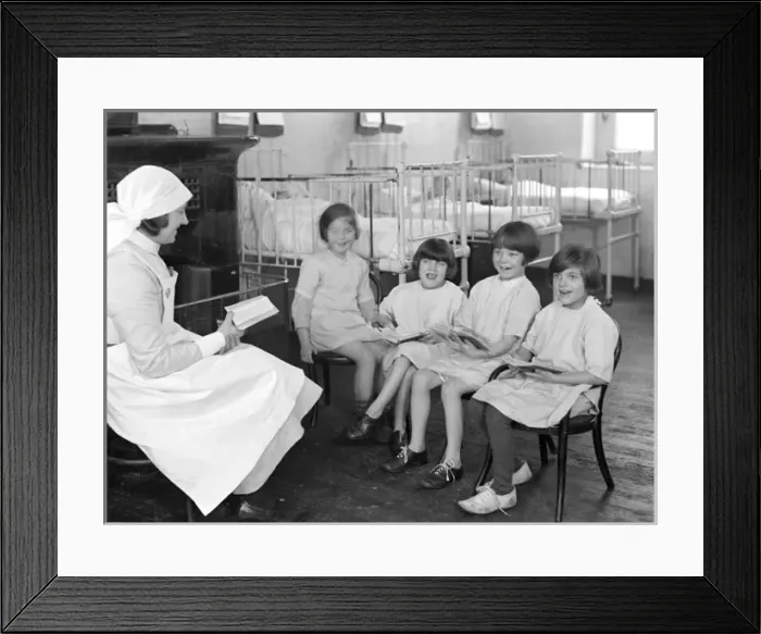 Framed Print : Hospital Reading Lesson Framed Print : Hospital Reading Lesson