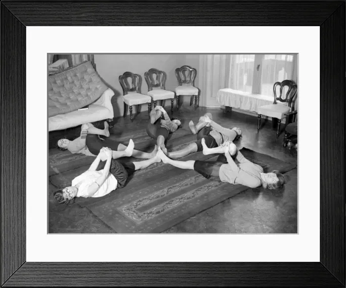 Framed Print : Keep Fit Class Framed Print : Keep Fit Class