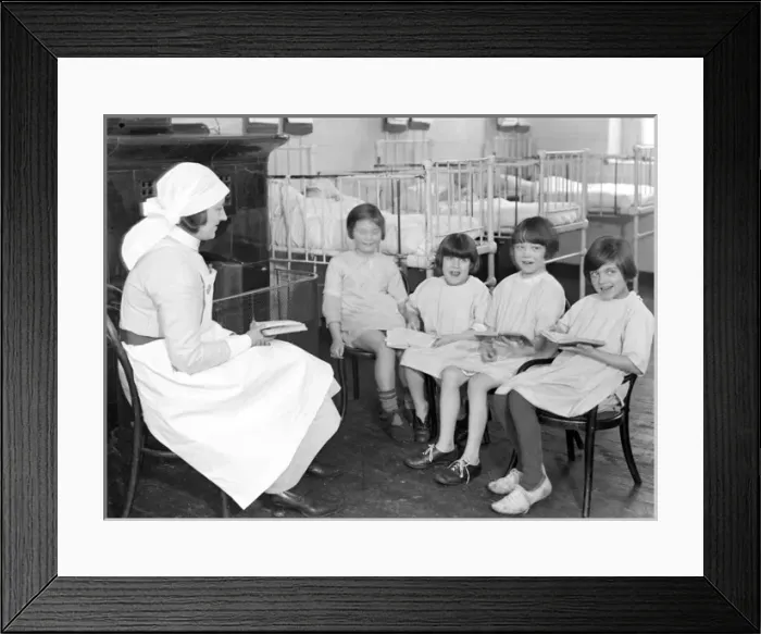 Framed Print : Hospital Reading Lesson Framed Print : Hospital Reading Lesson