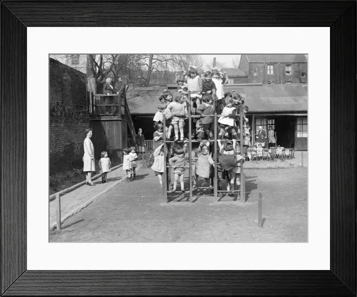 Framed Print : Nursery Playground 1930S Framed Print : Nursery Playground 1930S