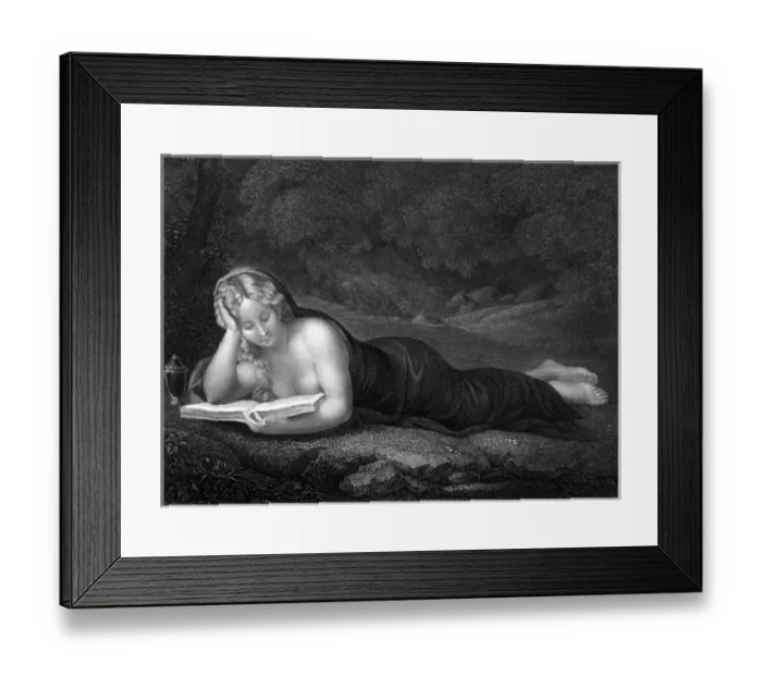 Framed Print : Mary Magdalen Reading Framed Print : Mary Magdalen Reading