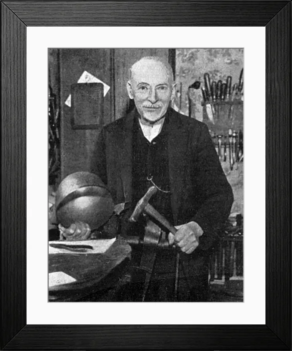Framed Print : FRANZ MAX German designer who created the helmet in which his compatriots went to war Framed Print : FRANZ MAX German designer who created the helmet in which his compatriots went to war