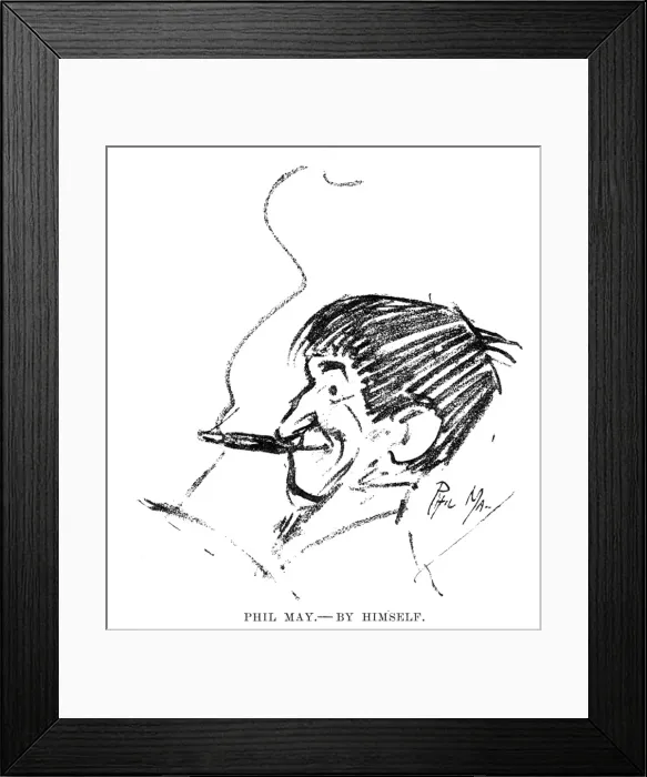 Framed Print : Phil May by Himself Framed Print : Phil May by Himself