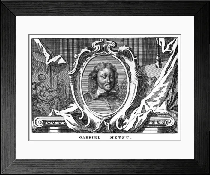 Framed Print : Gabriel Metsu - 1 Framed Print : Gabriel Metsu - 1