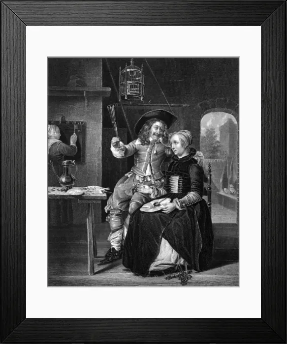 Framed Print : Gabriel Metsu - 3 Framed Print : Gabriel Metsu - 3