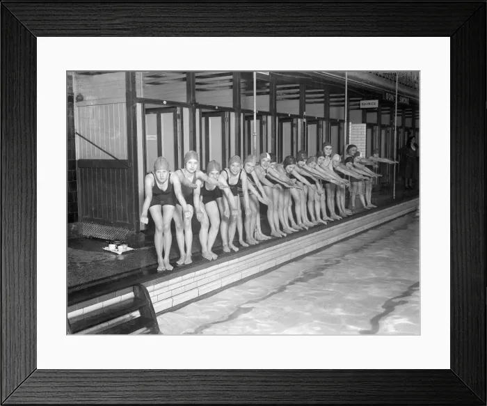 Framed Print : Westminster Swimmers Framed Print : Westminster Swimmers