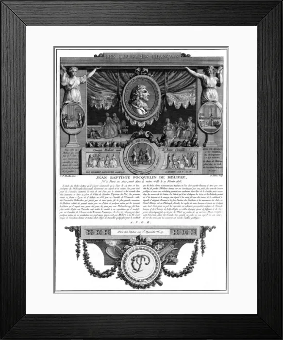 Framed Print : Moliere in Glory Framed Print : Moliere in Glory