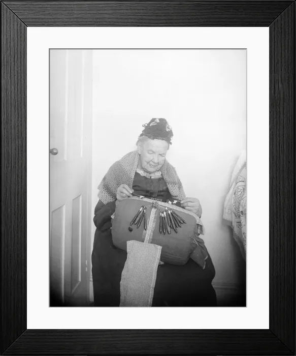 Framed Print : Grannie Makes Lace Framed Print : Grannie Makes Lace