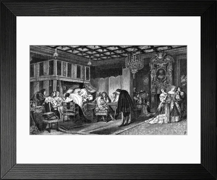 Framed Print : Mazarin on Deathbed Framed Print : Mazarin on Deathbed