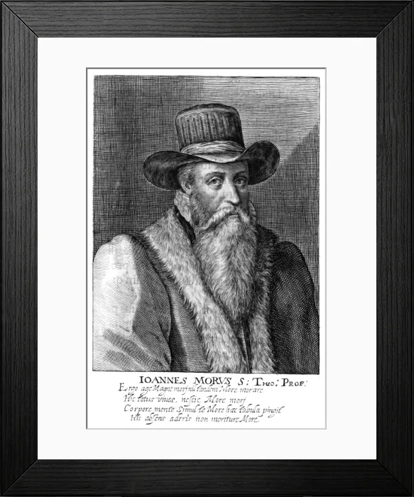 Framed Print : JOHN MORE Controversial English churchman, known as The Apostle of Norwich. Date: ? - 1592 Framed Print : JOHN MORE Controversial English churchman, known as The Apostle of Norwich. Date: ? - 1592