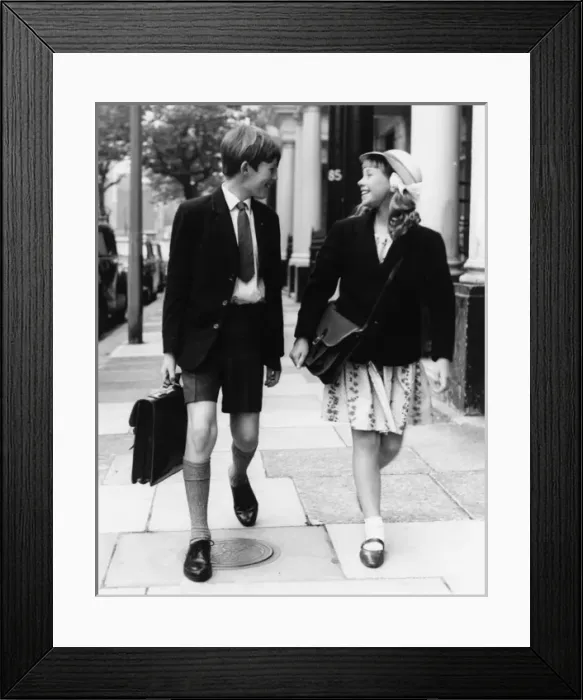 Framed Print : Walking to School Framed Print : Walking to School