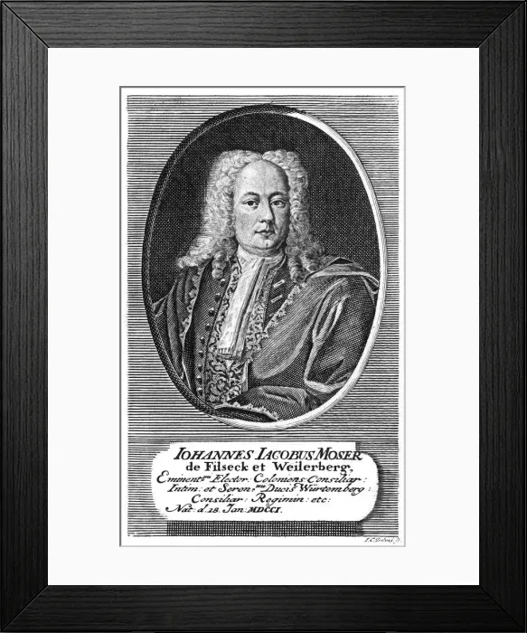 Framed Print : Johann Jacob Moser - 1 Framed Print : Johann Jacob Moser - 1