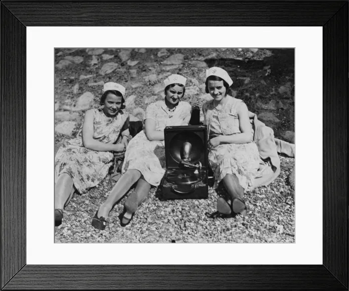 Framed Print : Gramophone Girls Framed Print : Gramophone Girls