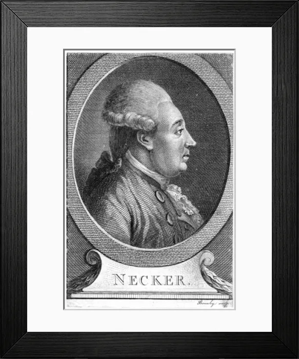 Framed Print : Jacques Necker Profile Framed Print : Jacques Necker Profile