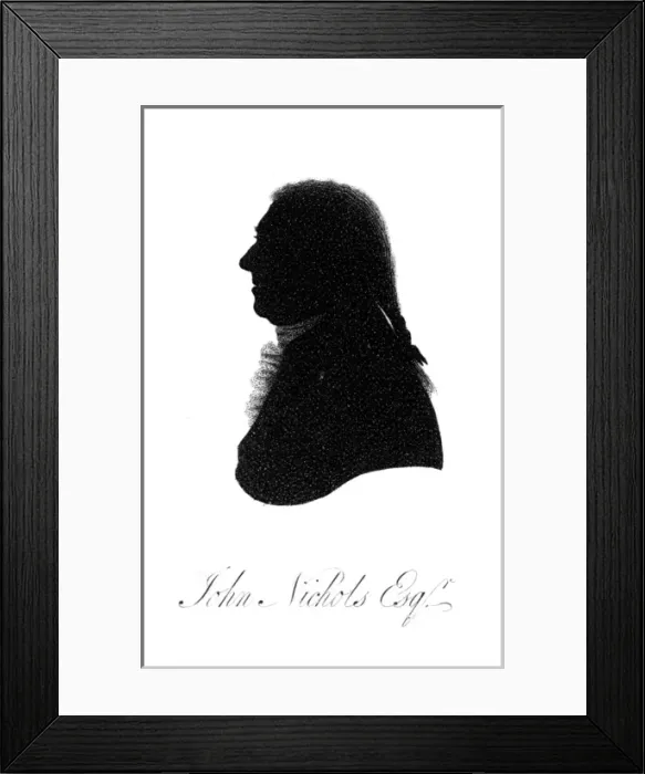 Framed Print : John Nichols Silhouette Framed Print : John Nichols Silhouette