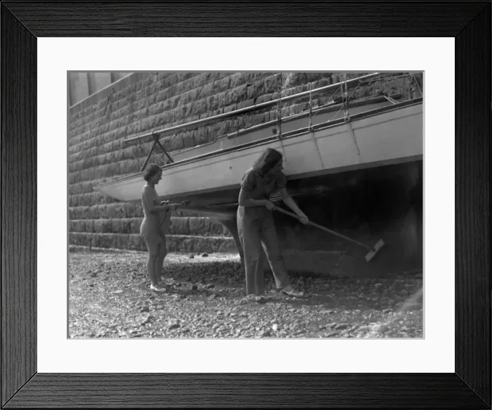 Framed Print : Painting a Yacht Framed Print : Painting a Yacht
