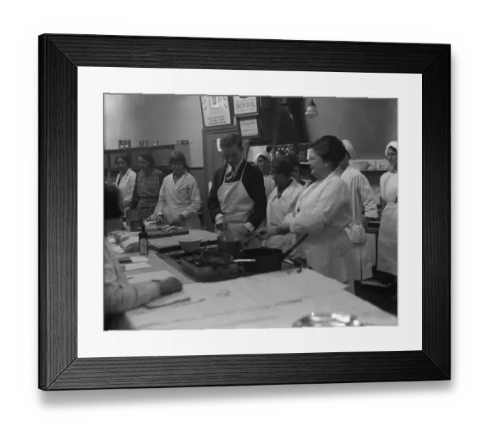 Framed Print : Cookery Class 1930S Framed Print : Cookery Class 1930S
